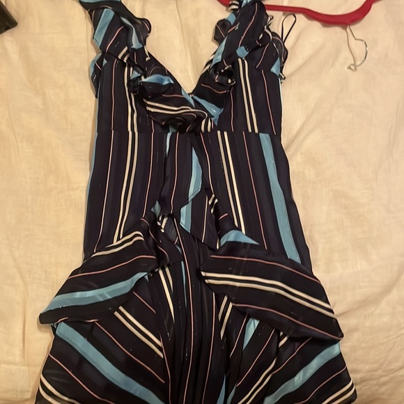 NWOT Striped Ruffle Mini Dress - Picture 7 of 7